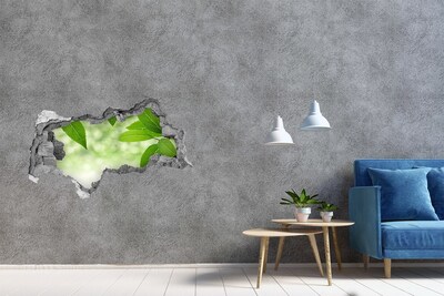 Wandbilder 3D Mauerdurchbruch Eine grüne Oase aus Beton