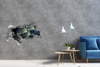 3D Wandtattoos Mauerdurchbruch Löwenzahnblüten im Wasser