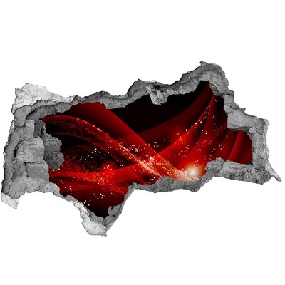Wandbilder 3D Mauerdurchbruch Roter Wirbel im Beton
