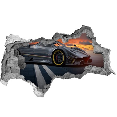 Wandtattoos Mauerdurchbruch Ein Rennwagen auf der Rennstrecke