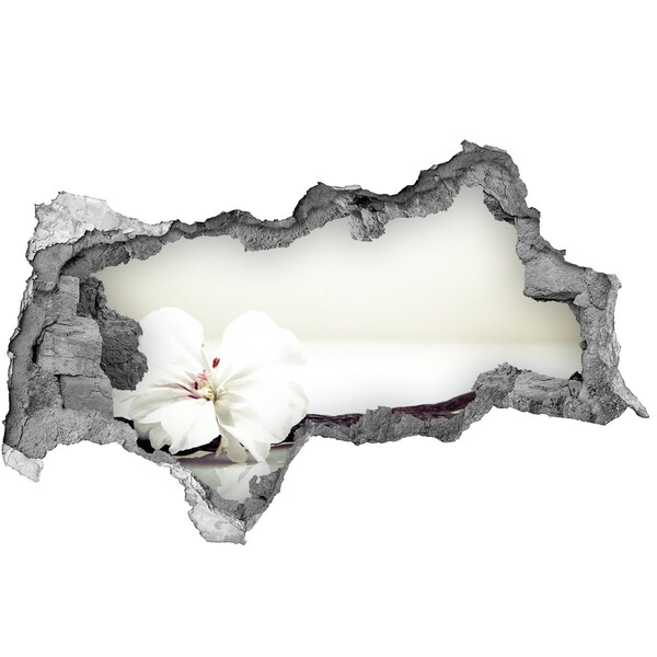 3D Wandtattoos Mauerdurchbruch Blumenansicht durch die Wand