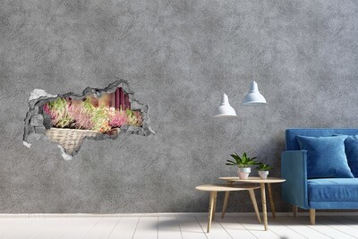 Mauerdurchbruch Aufkleber Eine Blumenecke im Garten