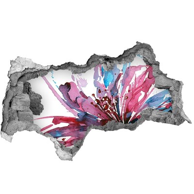 Mauerdurchbruch Aufkleber Eine Blume in einer verfallenen Mauer