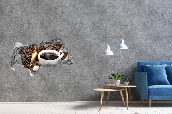 Wandbilder 3D Mauerdurchbruch Kaffee im Herzen der Natur