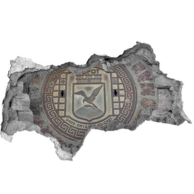 Wandtattoos Mauerdurchbruch Sopot – Städtische Kanaldeckel