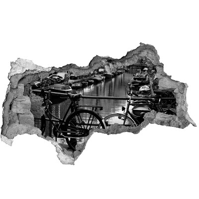 Wandbilder 3D Mauerdurchbruch Fahrradkanal