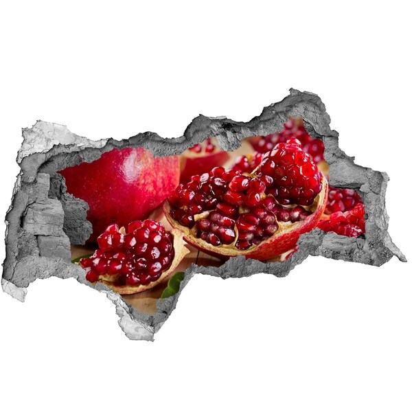 Wandtattoos Mauerdurchbruch Granatapfel in einem Loch in der Wand