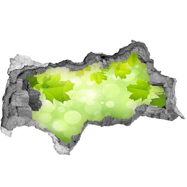 Wandbilder 3D Mauerdurchbruch Eine grüne Oase inmitten der Blätter