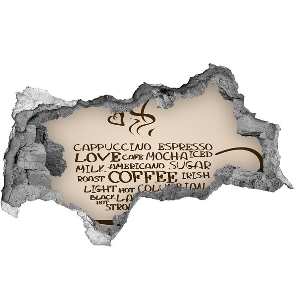 Wandbilder 3D Mauerdurchbruch Kaffee-Oase