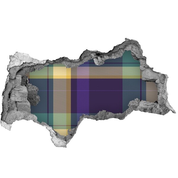 3D Wandtattoos Mauerdurchbruch Schachbrettmuster an der Wand