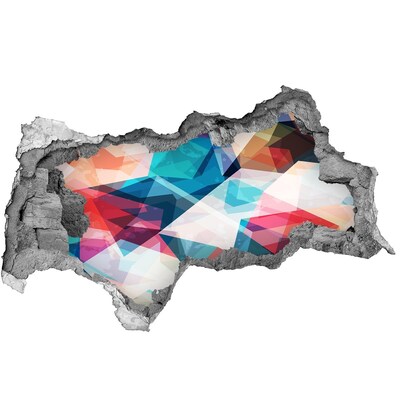 Wandtattoos Mauerdurchbruch Farbenfrohe Kristallwelt