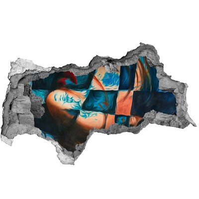 3D Wandtattoos Mauerdurchbruch Ein in Farbe getauchter Körper