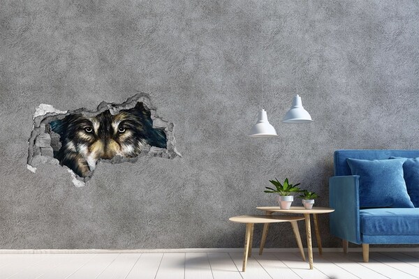 Wandtattoos Mauerdurchbruch Wolfs Blick durch die Wand
