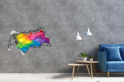 Wandtattoos Mauerdurchbruch Ein bunter Regenbogen an der Wand