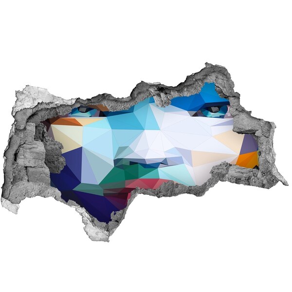 Wandtattoos Mauerdurchbruch Eine Landschaft in den Farben der Geometrie