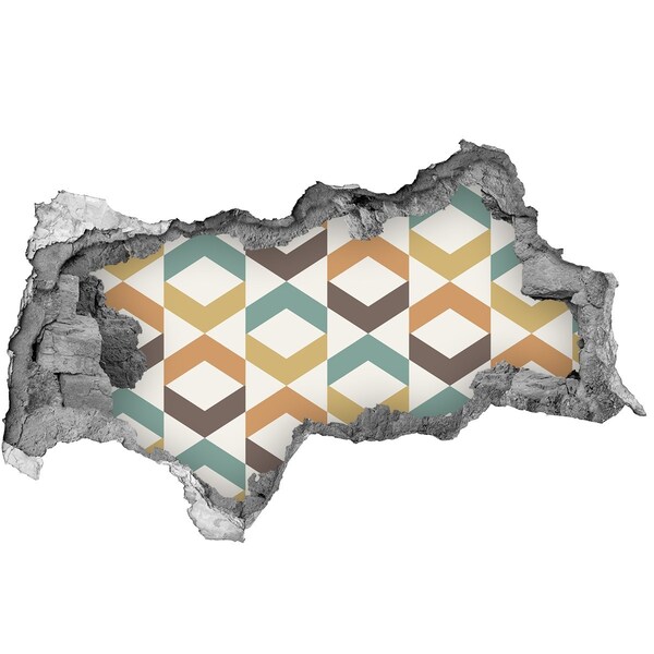Wandtattoos Mauerdurchbruch Geometrische Muster an der Wand