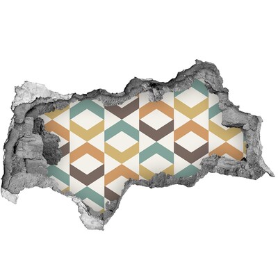 Wandtattoos Mauerdurchbruch Geometrische Muster an der Wand