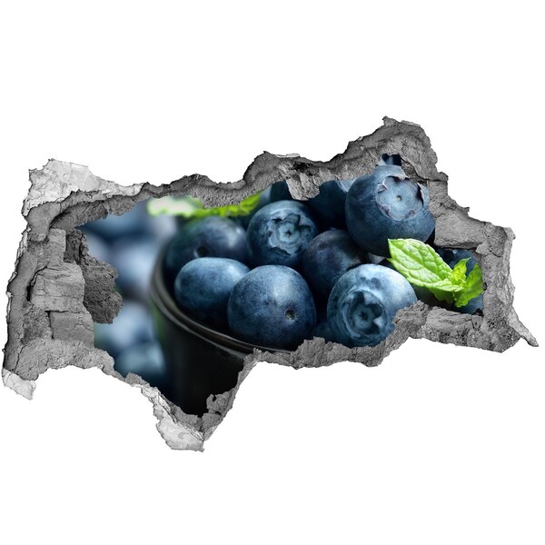 Mauerdurchbruch Aufkleber Blaubeeren in einem kleinen Laden
