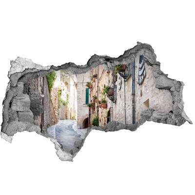 3D Wandtattoos Mauerdurchbruch Eine bezaubernde Stadt in Italien