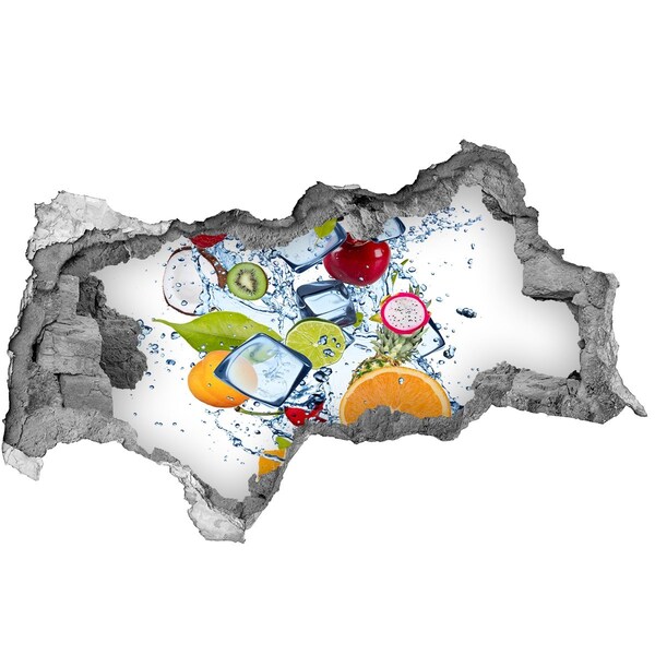 Mauerdurchbruch Aufkleber Fruchtiger Eiswasserfall