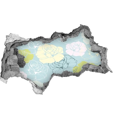 Wandtattoos Mauerdurchbruch Blumenwandbild „Loch in der Wand“