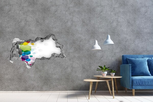 Wandbilder 3D Mauerdurchbruch Moderne Abstraktion in Beton