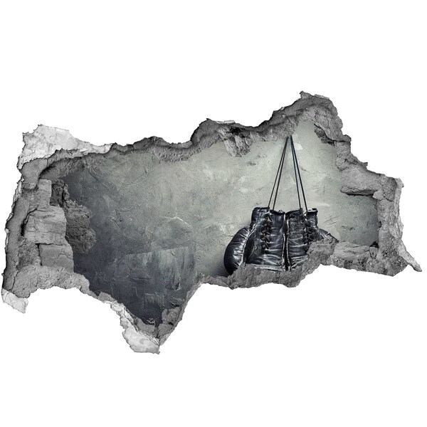 Wandbilder 3D Mauerdurchbruch Ringside Boxhandschuhe