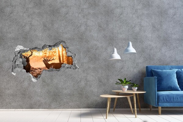 3D Wandtattoos Mauerdurchbruch Sonnenaufgang im Wald