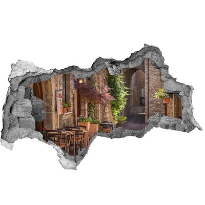 Wandbilder 3D Mauerdurchbruch Eine charmante Straße in der Stadt