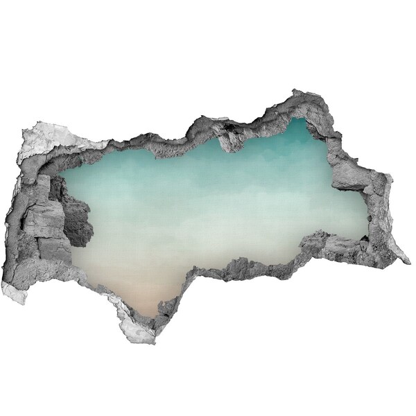 Wandbilder 3D Mauerdurchbruch Himmel über dem Meer