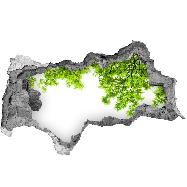 Wandtattoos Mauerdurchbruch Eine grüne Oase hinter der Mauer