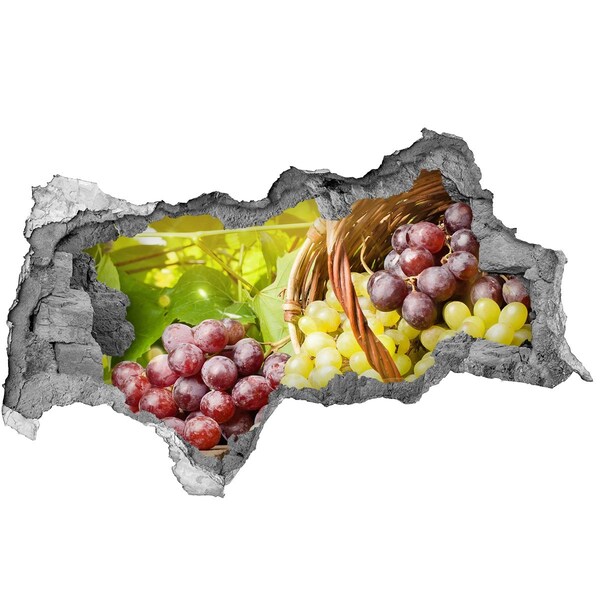 Mauerdurchbruch Aufkleber Obst im Korb