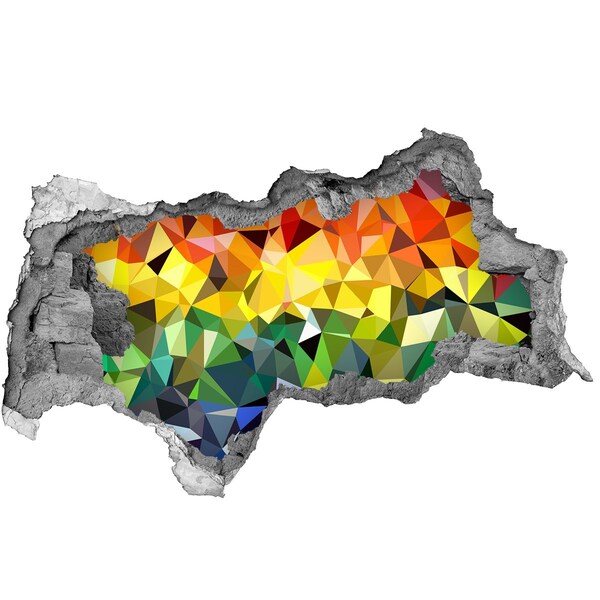 Wandtattoos Mauerdurchbruch Buntes Loch in der Wand