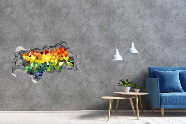 Wandtattoos Mauerdurchbruch Buntes Loch in der Wand