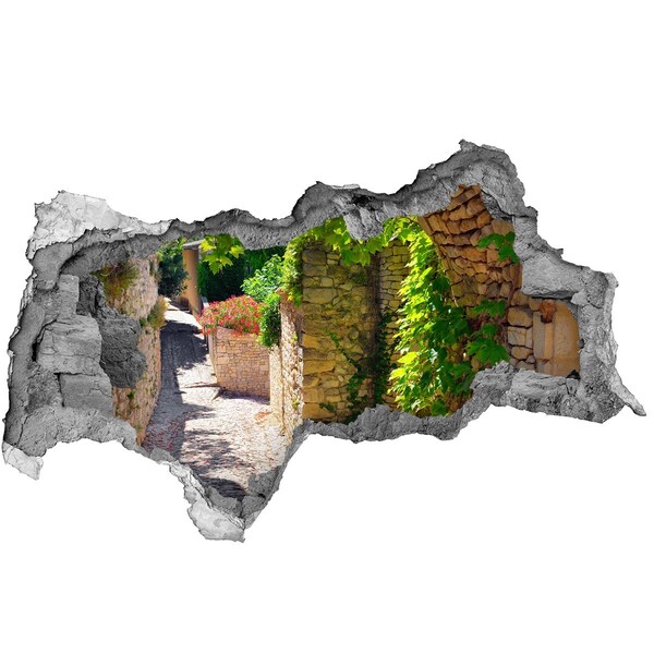 Wandtattoos Mauerdurchbruch Eine grüne Straße in der Stadt