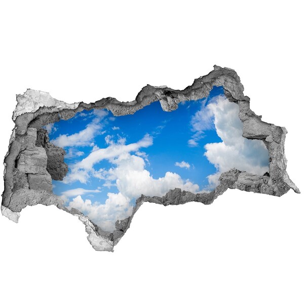 Wandtattoos Mauerdurchbruch Blauer Himmel mit Wolken