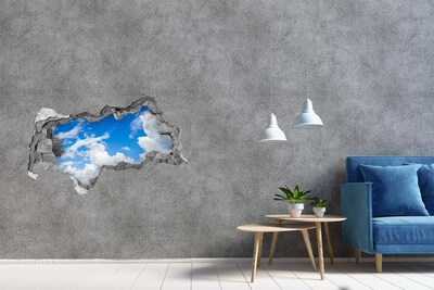 Wandtattoos Mauerdurchbruch Blauer Himmel mit Wolken