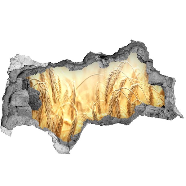 3D Wandtattoos Mauerdurchbruch Goldene Weizenfelder