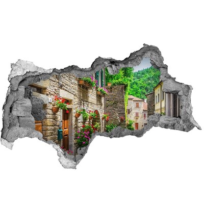 Wandbilder 3D Mauerdurchbruch Eine charmante Straße in der Stadt