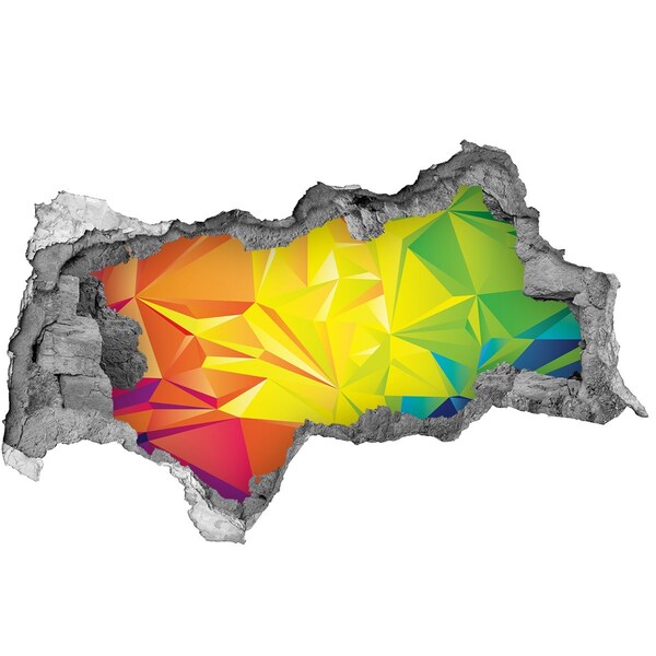 Wandtattoos Mauerdurchbruch Eine farbenfrohe Explosion in einem Betonloch