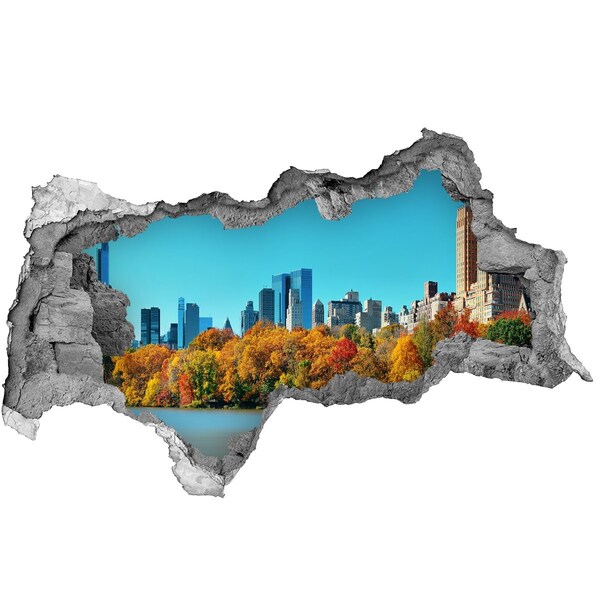 Wandbilder 3D Mauerdurchbruch Herbst in New York