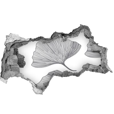 Wandtattoos Mauerdurchbruch Blätter im Beton