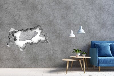 Wandtattoos Mauerdurchbruch Blätter im Beton