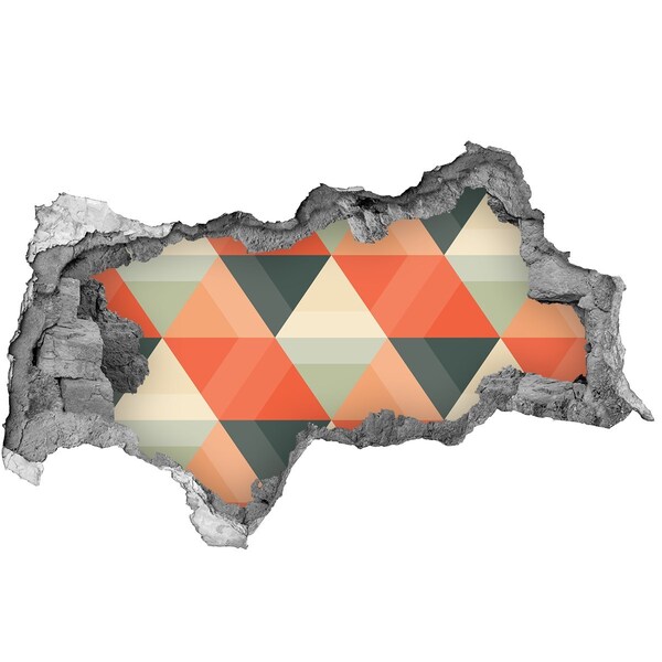Mauerdurchbruch Aufkleber Geometrische Muster im Loch