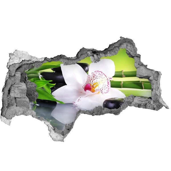 3D Wandtattoos Mauerdurchbruch Eine blühende Oase der Ruhe