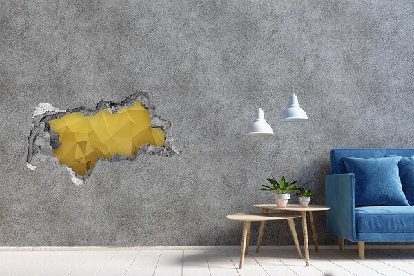 3D Wandtattoos Mauerdurchbruch Der goldene Riss in der Wand