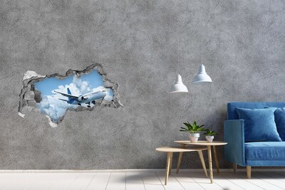 3D Wandtattoos Mauerdurchbruch Flug in den Wolken