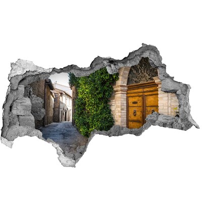 Wandtattoos Mauerdurchbruch Eine bezaubernde Gasse in der Stadt
