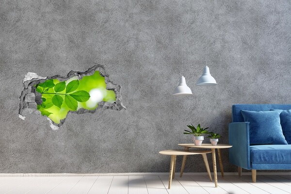 Wandbilder 3D Mauerdurchbruch Eine grüne Oase aus Beton