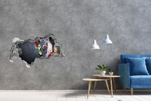 3D Wandtattoos Mauerdurchbruch Eine Küche voller Geschmack